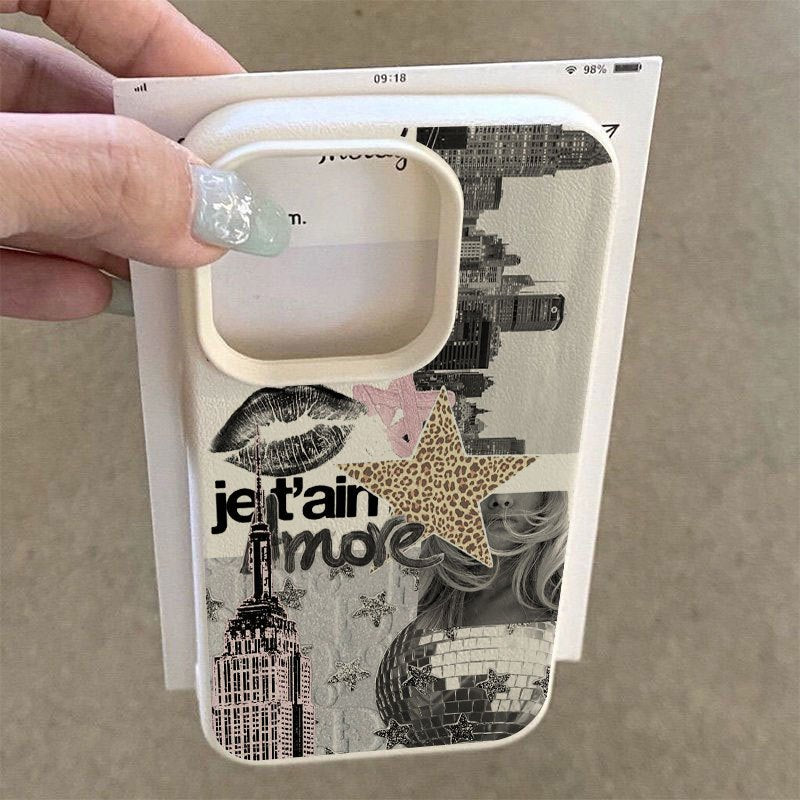 Stylish collage design case for iPhone 16 Pro Max, iPhone 15 Pro Max/14/16 Plus/13 Pro/12/11, premium TPU material, anti-drop, fashionable and high-quality protective cover