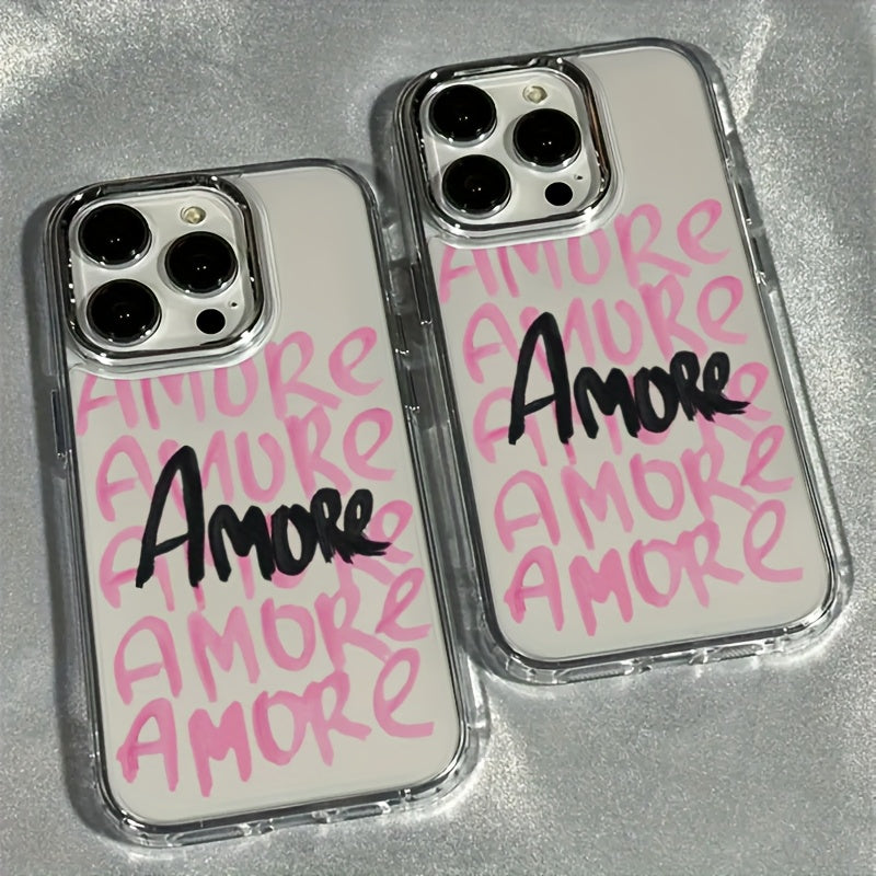 Amore Suitable for iPhone 13/12/11/16 Pro Max/15Pro/14 PLUS phone case,13 Pro/14/12 Pro shock absorption, anti-slip phone case, lightweight, new fashion trend design, male and female protection case, high quality TPU protection case The perfect holiday g