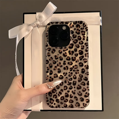 [Stylish Phone Case] Leopard Print Phone Case | Suitable for Apple iPhone 11/12/13/14/16/15/14/13/12/11 Pro Max XS/XR/X/7/8/Plus - Transparent White-Leopard Pattern 126DM, Perfect Gift for Girlfriend, Boyfriend, Valentine's Day, Christmas, Easter FYD Tin