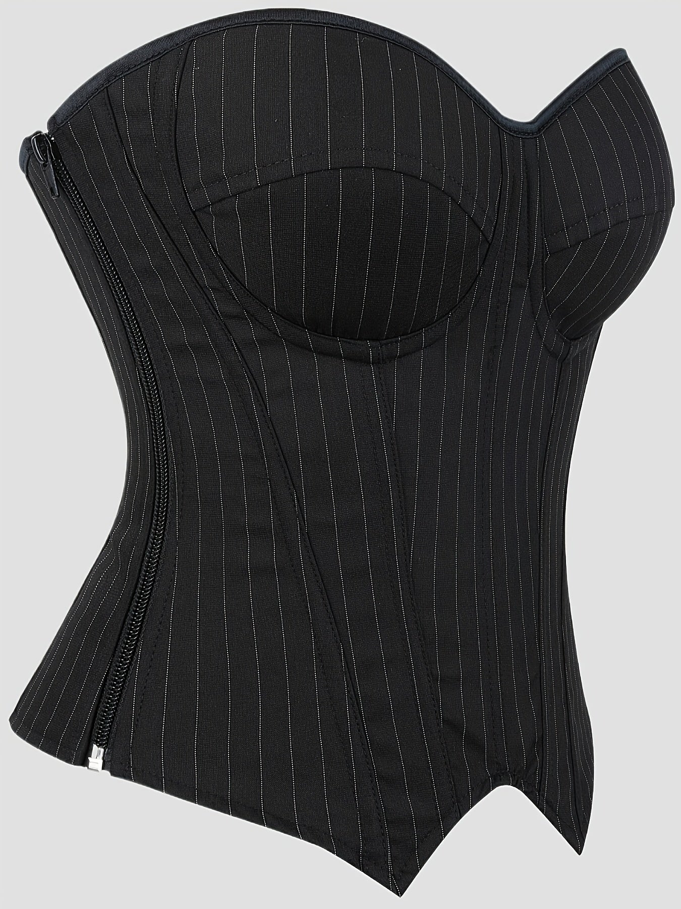 Corset tops corsets with striped molded cups strapless Women's slim fit under bust corset gothic victorian body shaper clothing, suitable for special occasions and daily wear, fashionable underwear,body shaping corset