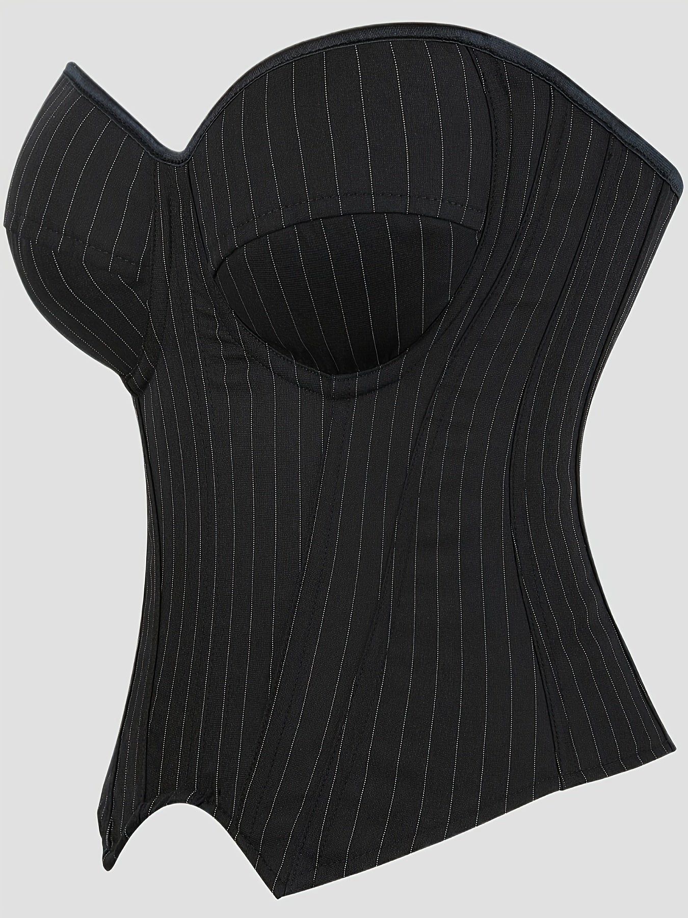 Corset tops corsets with striped molded cups strapless Women's slim fit under bust corset gothic victorian body shaper clothing, suitable for special occasions and daily wear, fashionable underwear,body shaping corset