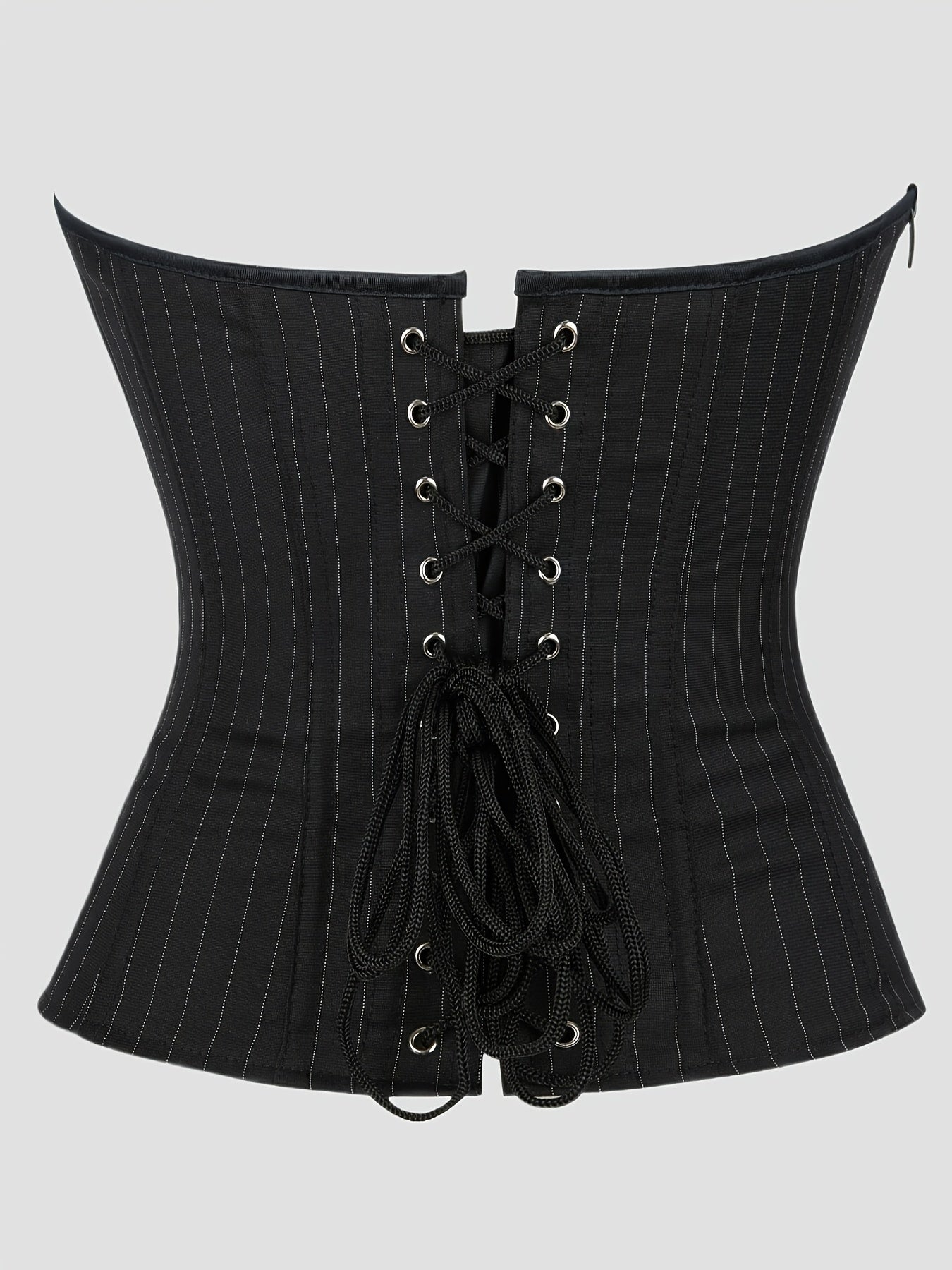 Corset tops corsets with striped molded cups strapless Women's slim fit under bust corset gothic victorian body shaper clothing, suitable for special occasions and daily wear, fashionable underwear,body shaping corset