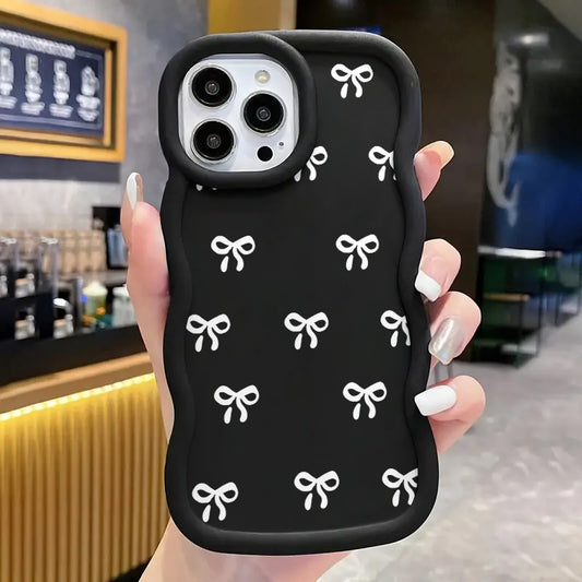 [Luxury Phone Case] 3pcs Luxury Colorful Creative Bow Pattern Shockproof Phone Case | Compatible with Iphone 11/11 Pro/11 Pro Max/12/12 Pro/12 Pro Max/13/13 Pro/13 Pro Max/14/14 Pro/14 Plus/14 Pro Max/15/15 Pro/15 Plus/15 Pro Max/16/16 Pro/16 Plus/16 Pro