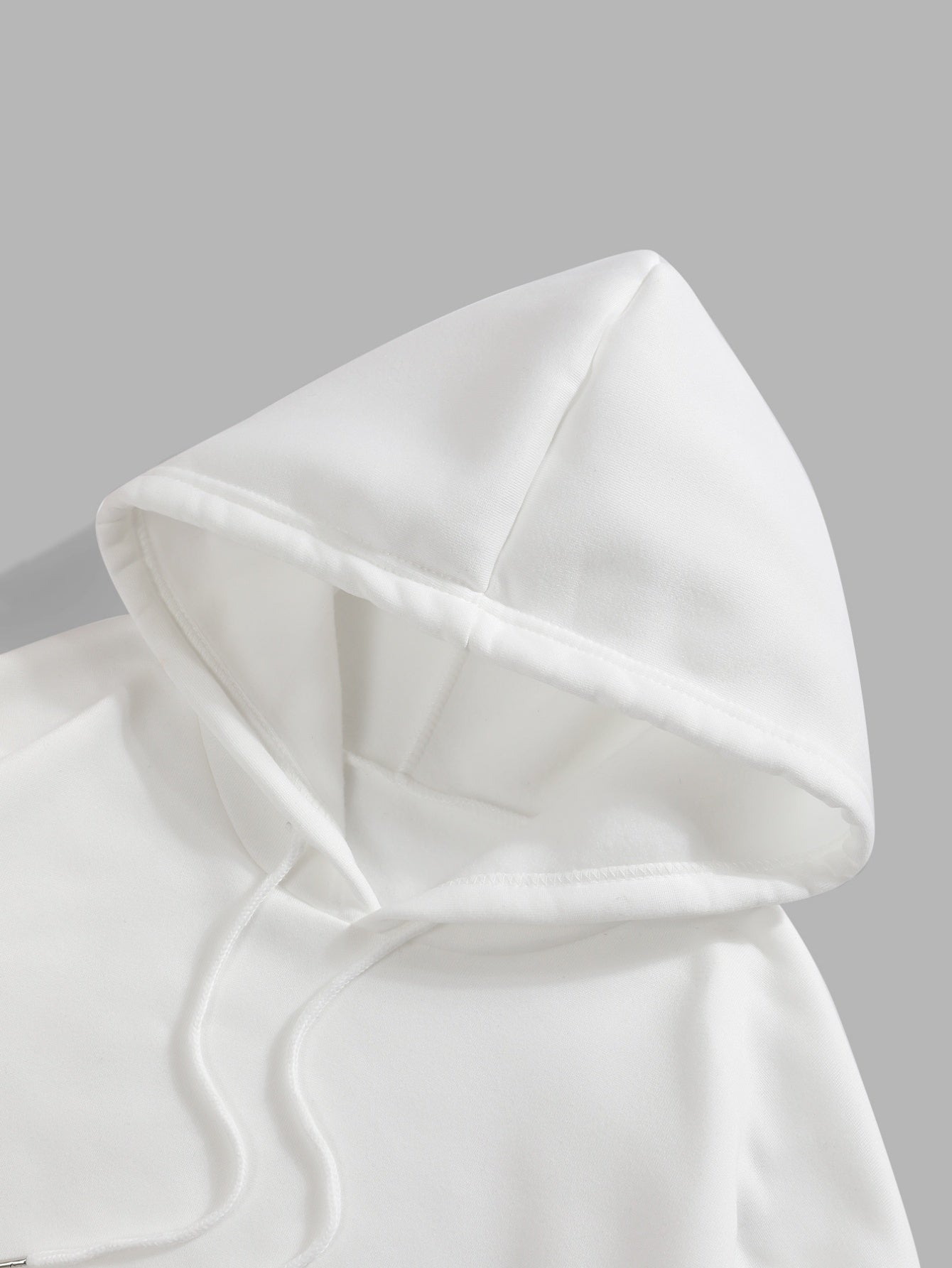 [Cozy Hoodie] Cozy White Polyester Hoodie | Women's Casual Graphic Pullover with Drawstring, "Have a Nice Day" Print, Perfect for Fall & Winter