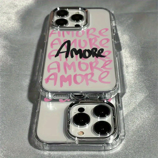 Amore Suitable for iPhone 13/12/11/16 Pro Max/15Pro/14 PLUS phone case,13 Pro/14/12 Pro shock absorption, anti-slip phone case, lightweight, new fashion trend design, male and female protection case, high quality TPU protection case The perfect holiday g