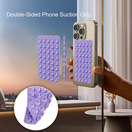 Silicone Suction Cup Phone Case Sticky Holder - Double-Sided Non-Slip Grip, Hands-Free Selfie & Video Support for iPhone and Android, Perfect for TikTok Creators, Gift Item, Video Support | Suction Cup Holder | Silicone Material