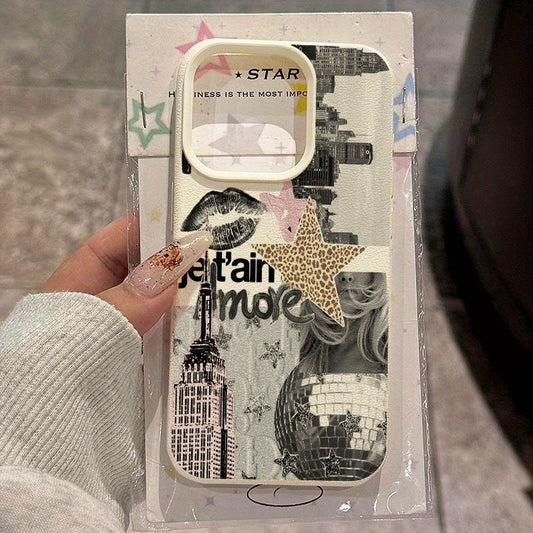 Stylish collage design case for iPhone 16 Pro Max, iPhone 15 Pro Max/14/16 Plus/13 Pro/12/11, premium TPU material, anti-drop, fashionable and high-quality protective cover