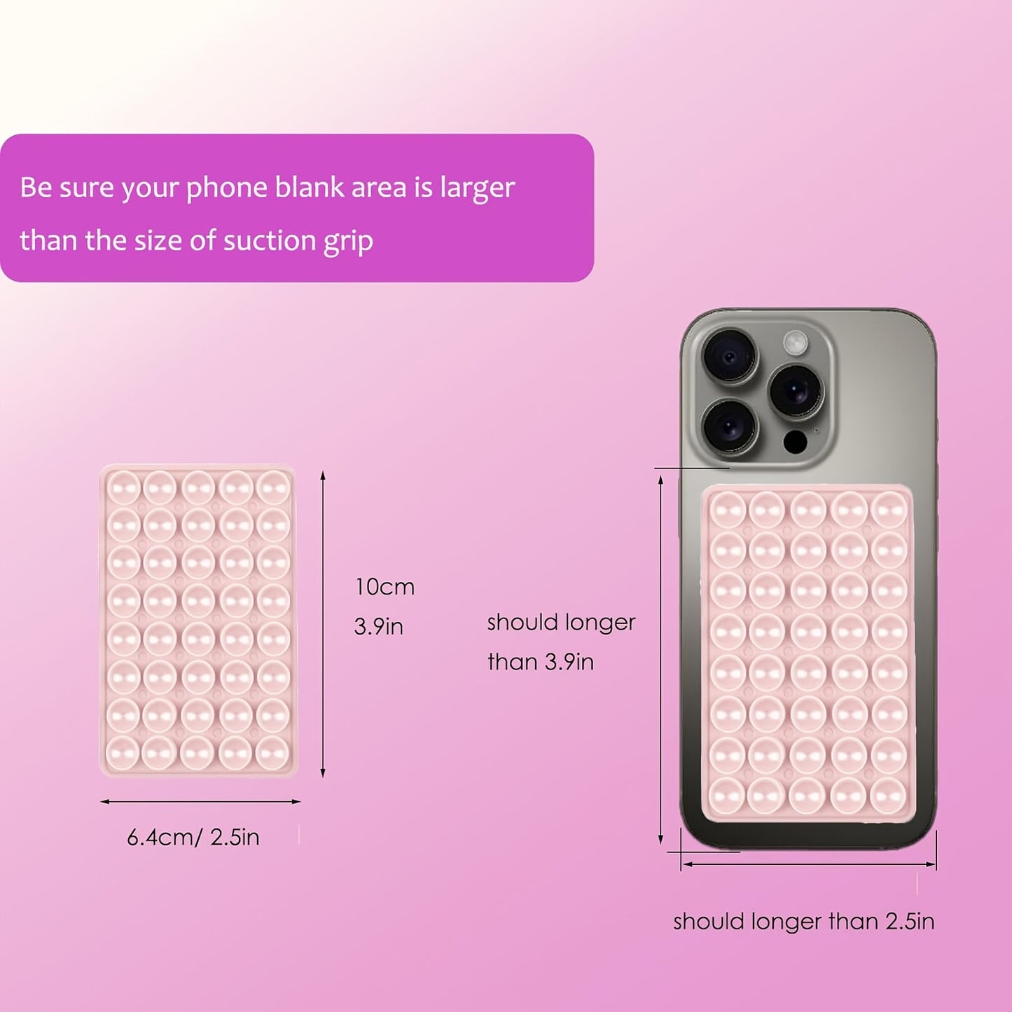 Silicone Suction Cup Phone Case Sticky Holder - Double-Sided Non-Slip Grip, Hands-Free Selfie & Video Support for iPhone and Android, Perfect for TikTok Creators, Gift Item, Video Support | Suction Cup Holder | Silicone Material