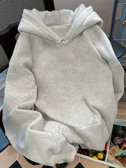 Women'S Casual Printed Hoodie - "WYO" Design, Beige Pullover with Black Lettering, Long Sleeves, and Kangaroo Pocket, Fall/Winter Fashion, Oversized Hoodie