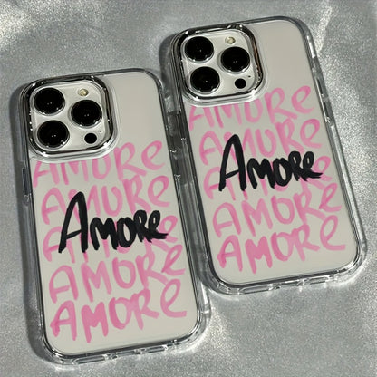 Amore Suitable for iPhone 13/12/11/16 Pro Max/15Pro/14 PLUS phone case,13 Pro/14/12 Pro shock absorption, anti-slip phone case, lightweight, new fashion trend design, male and female protection case, high quality TPU protection case The perfect holiday g