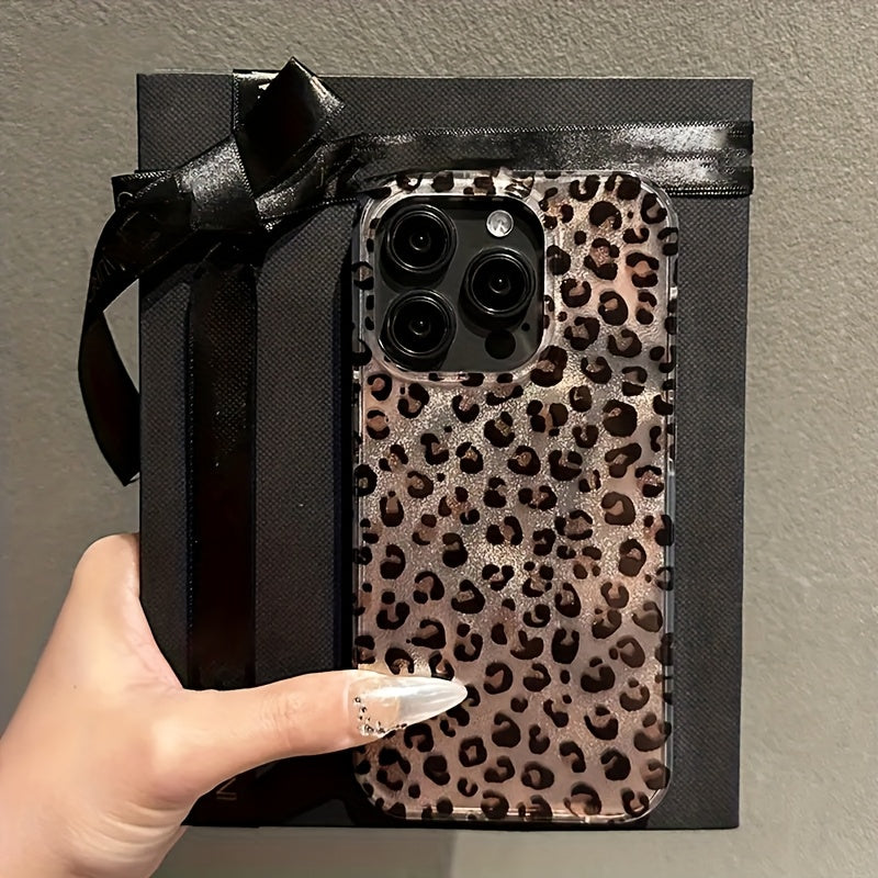[Stylish Phone Case] Leopard Print Phone Case | Suitable for Apple iPhone 11/12/13/14/16/15/14/13/12/11 Pro Max XS/XR/X/7/8/Plus - Transparent White-Leopard Pattern 126DM, Perfect Gift for Girlfriend, Boyfriend, Valentine's Day, Christmas, Easter FYD Tin