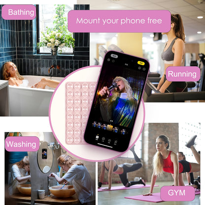 Silicone Suction Cup Phone Case Sticky Holder - Double-Sided Non-Slip Grip, Hands-Free Selfie & Video Support for iPhone and Android, Perfect for TikTok Creators, Gift Item, Video Support | Suction Cup Holder | Silicone Material