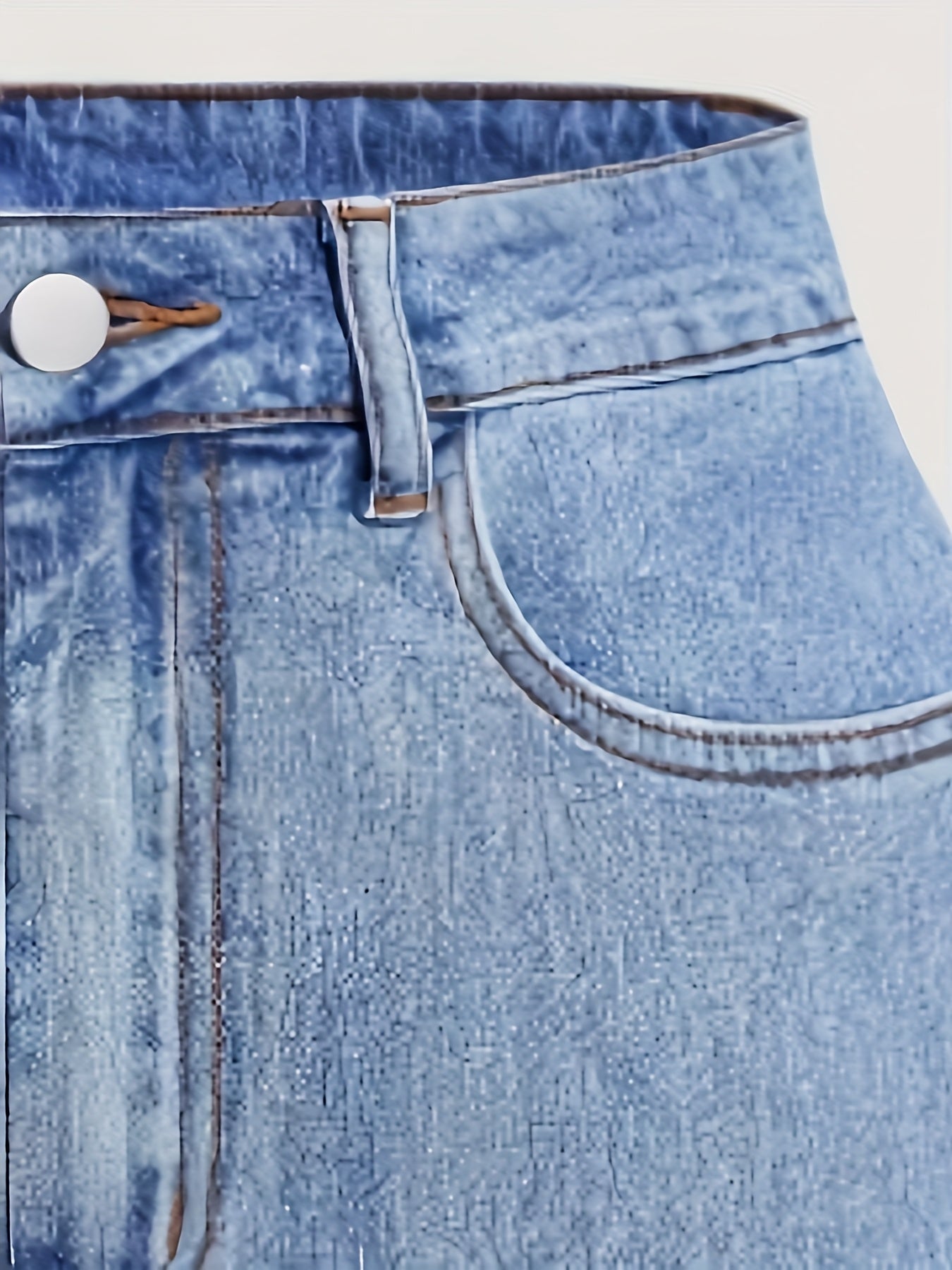 Women's Summer Casual Denim Skirt with Adjustable Bow & Pockets - Mid-Stretch Machine-Washable Solid Color Elegant Design for Casual Outings, Summer Casual Wear | Stylish Denim Skirt | Denim Fabric Skirt