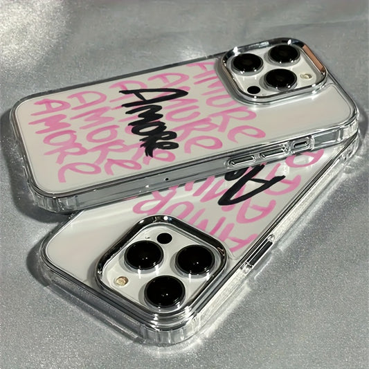 Amore Suitable for iPhone 13/12/11/16 Pro Max/15Pro/14 PLUS phone case,13 Pro/14/12 Pro shock absorption, anti-slip phone case, lightweight, new fashion trend design, male and female protection case, high quality TPU protection case The perfect holiday g