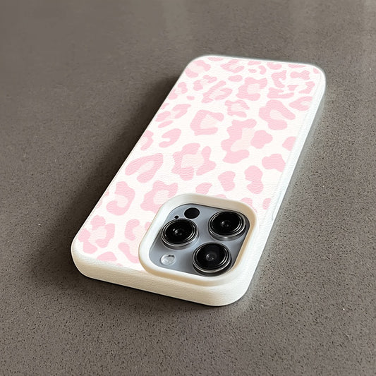 [Pink Leopard Phone Case] Leopard Print Faux Leather Phone Case | for iPhone 16/16 Pro/16 Plus/16 Pro Max, 15/15 Plus/15 Pro/15 Pro Max, 14/14 Plus/14 Pro/14 Pro Max, 13/13 Pro/13 Pro Max, 12/12 Pro/12 Pro Max, 11/11 Pro/11 Pro Max