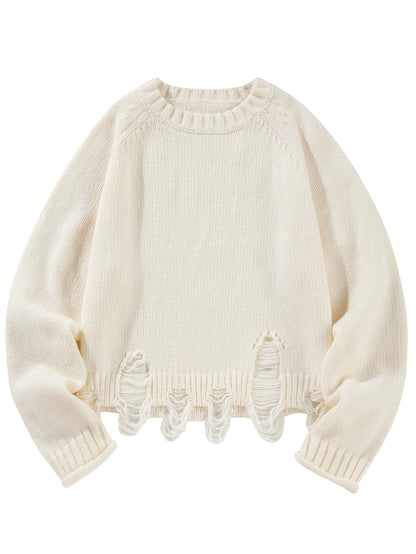 Women's Casual Street Style Loose Hole Sweater