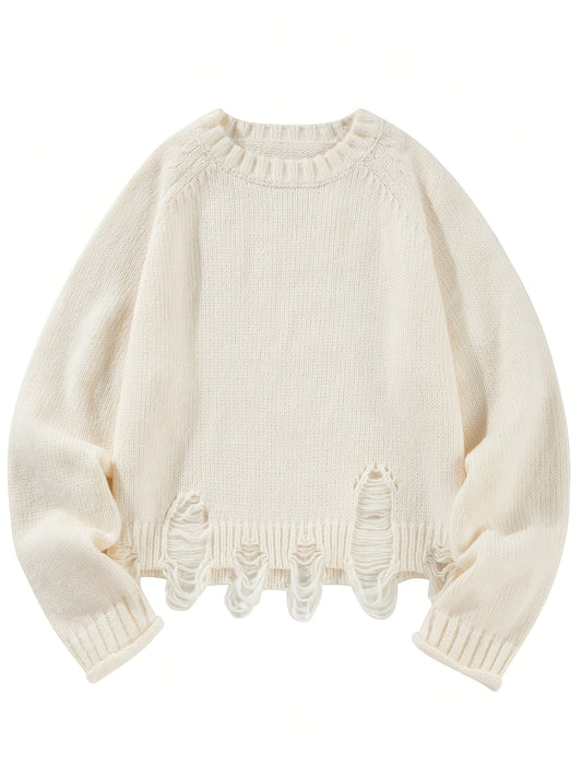 Women's Casual Street Style Loose Hole Sweater