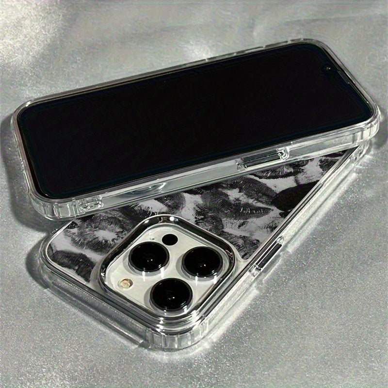 [Lip Print iPhone Case] Shockproof Lip Print Case for iPhone 16/16 Pro Max/16 Plus/16 Pro/15 Pro Max/15 Plus/15 Pro/14 Plus/14 Pro Max/14 Pro/13 Pro Max/13 Pro/12 Pro/12 Pro Max/11 Pro/11/iPhone 11/XS/8 Plus - Soft Shell